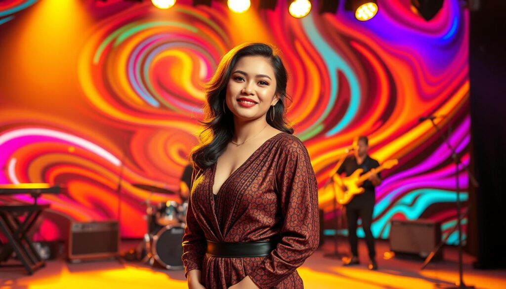 Titin Purwanti dalam acara musik